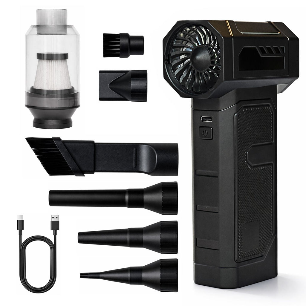 Katziela Pet Hair Blower & Vacuum – Powerful Dog & Cat Hair Remover for Couch, Carpet, Car Seats & Pet Beds 16,000Pa Suction, 90,000 RPM Cordless Pet Hair Cleaner with Attachments.